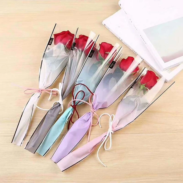 Single Rose Sleeve Packaging Bag, Opp Matte Transparent, Valentine's Day  Flower Gift Bag, Waterproof, 50Pcs - AliExpress