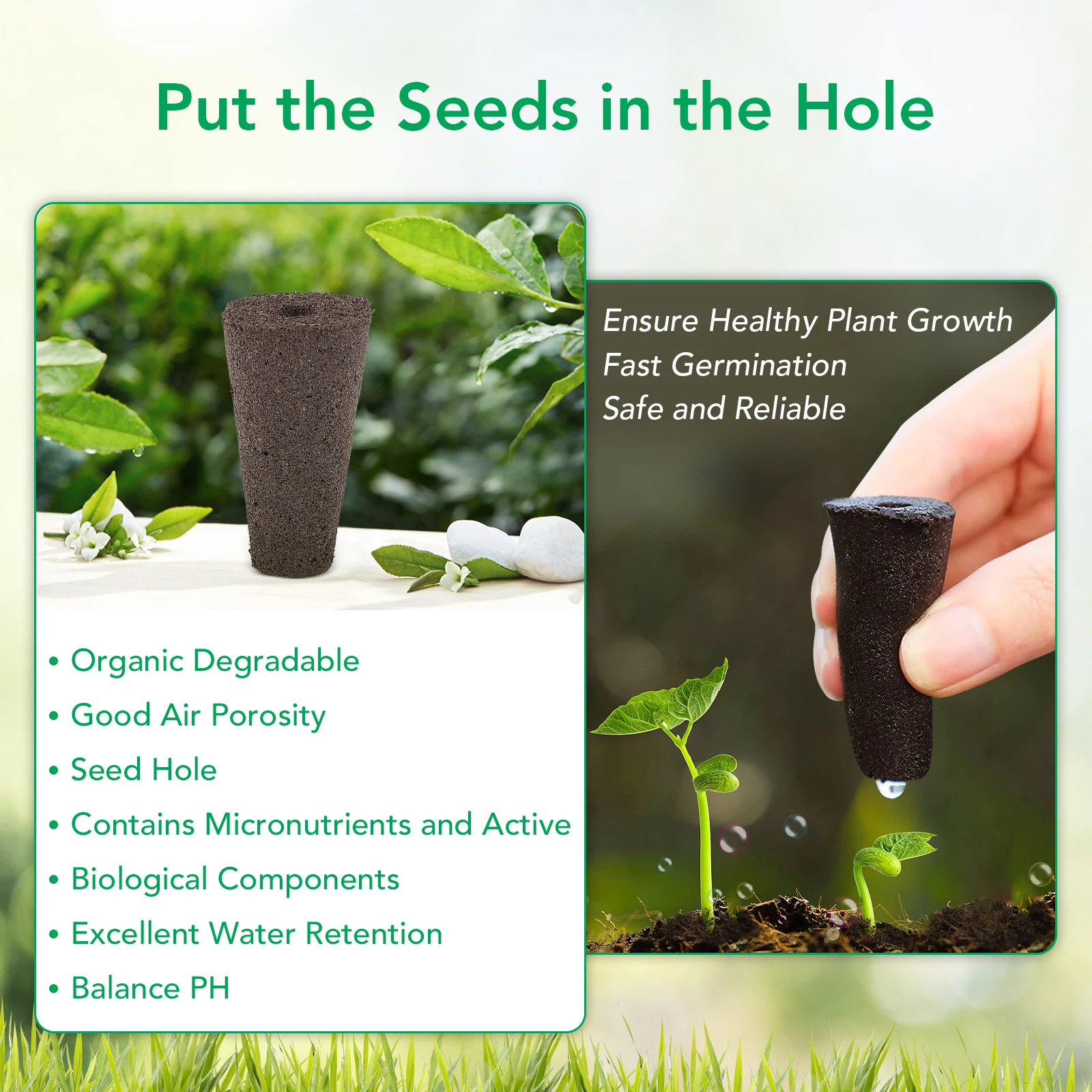 Hydroponic Seed Germination Kit - 60pcs Growth Sponges 2