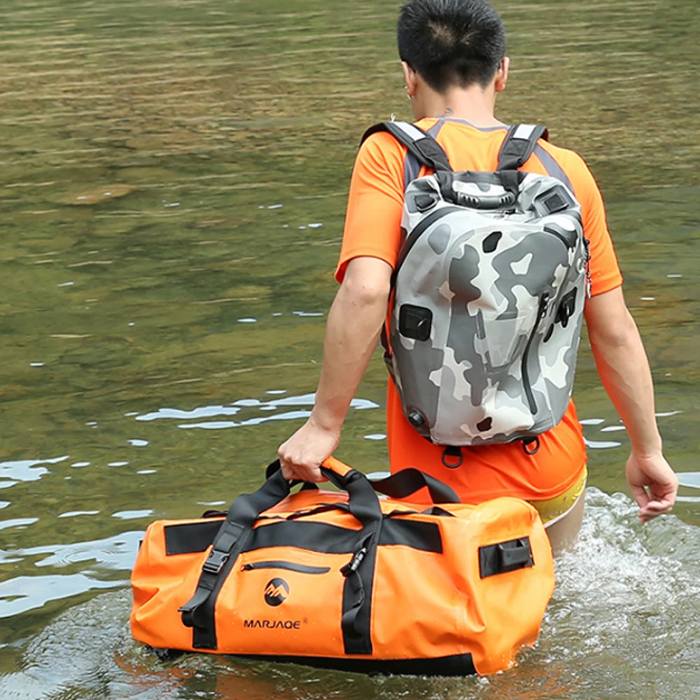 30L-90L Waterproof Kayak Duffel Bag Dry Saddle Luggage Storage
