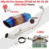 Full Motorcycle Exhaust System Link Pipe Slip On For ZONTES ZT125 U1 G1 Z1 Z2 2021 - 2022 Modified Moto Escape Catalyst Tube