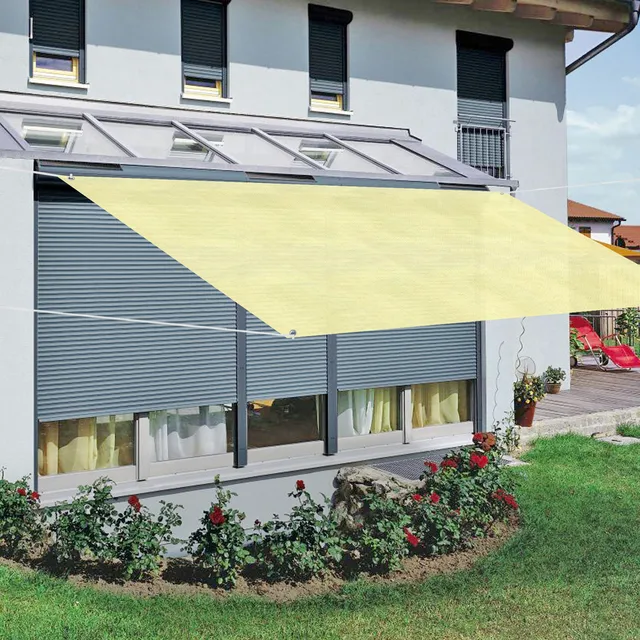 9 X 11In Sun Shade Sail 95 Uv -Blokkoló Canovas Covers Téglalap Nettó Árnyalatú Ruhához A Carport Teraszos Háztáji Gyep Kültéri - Image 3