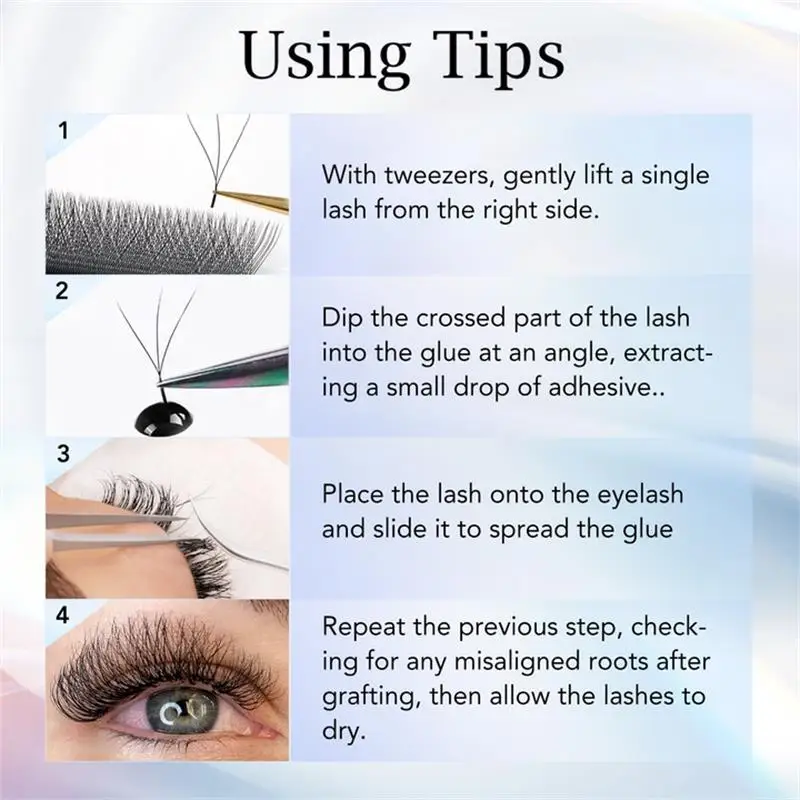 24Row Premade Fan Lashes YY Shaped C/D Curl Individual Eyelash Super Soft PBT Fiber YY Lash Extension 3D/4D/5D/6D W Shape lashes