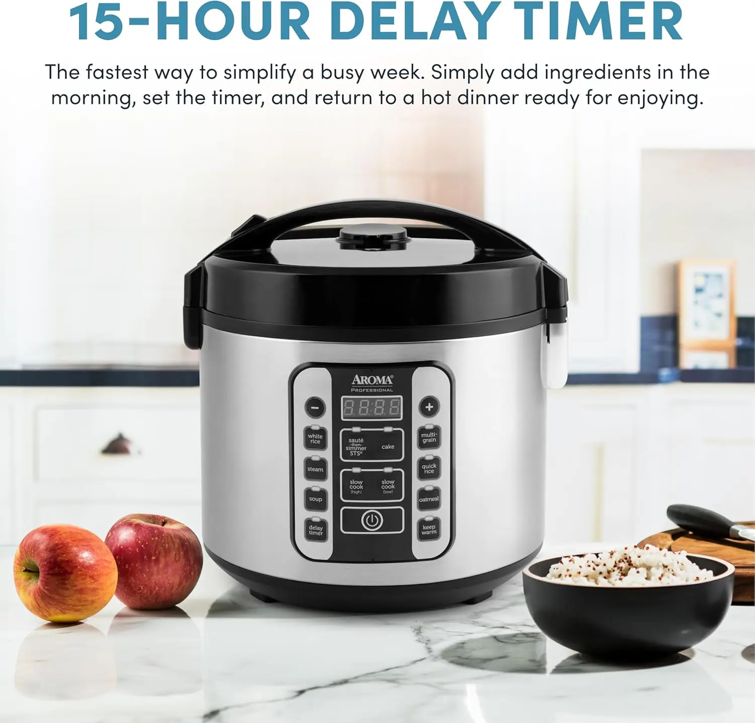 Professional 20-Cup (Cooked) / 5Qt. Digital Rice Cooker, Steamer, and Slow Cooker Pot with 10 Smart Cooking Modes 3