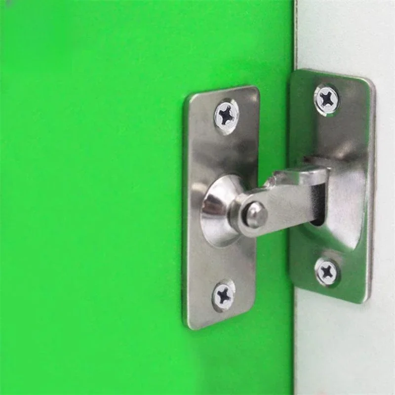 Door Lock Latch Bolt Stainless Steel 90 Degree Right Angle