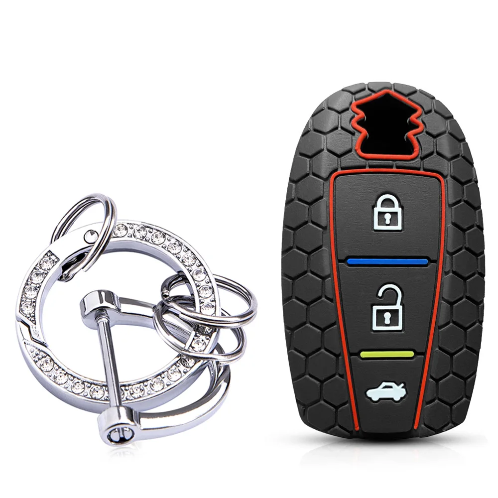 Autoschlüsselabdeckung Fernbedienung Sx4 S-Cross Baleno Kizashi für Suzuki Baleno Sx4 S-Cross Protect 3-Tasten Keyless Case für Schlüsselanhänger Alarm