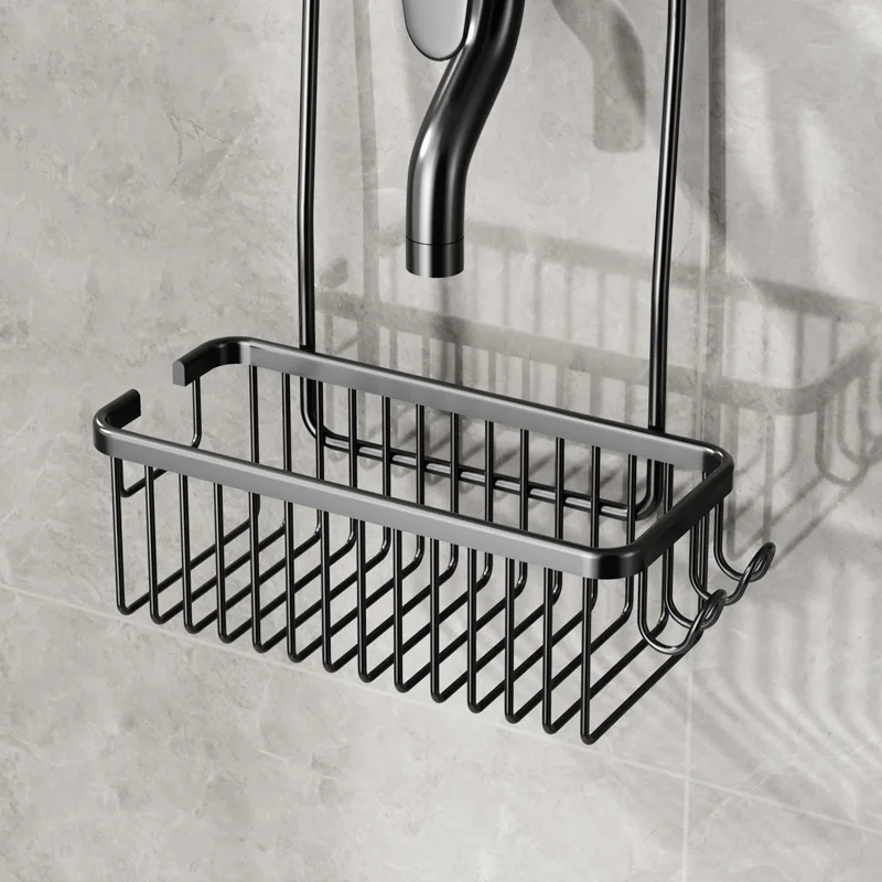 Convenient Toilet Shower Rack with No Drilling Installation  Bathroom Storage Basket for Shower Room and Bath Products 3