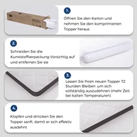 Матрас Rosahqnda H3, средняя прочность, сертификация эко Текса, высота 7см, 90/120/140/160180×200см, пена с тиснением семи зонов — изображение 6