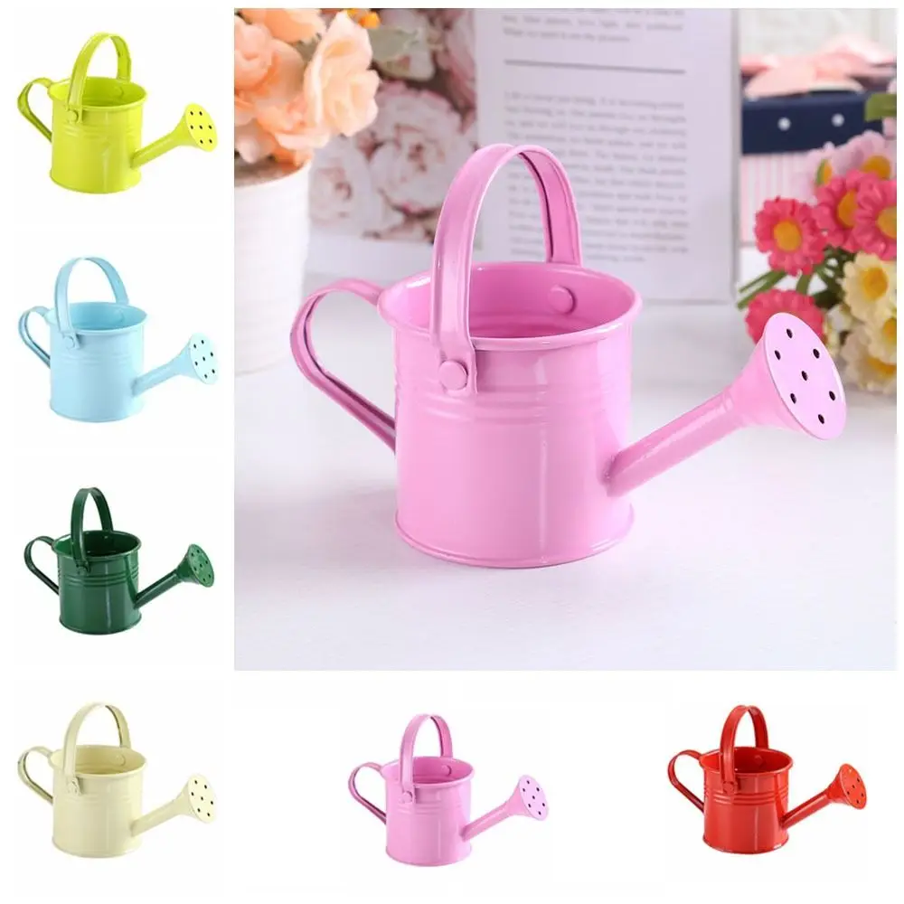 Watering Can Cute Thickened Metal Water Sprinkler S/L Planting Pot Gadget Iron Solid Color Funny Watering Can Garden Supplies