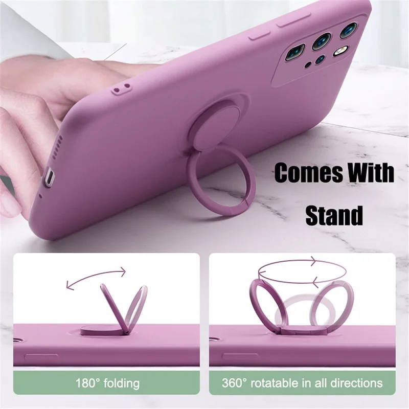 Magnetic Ring Holder Liquid Silicone Case For Huawei Mate 40 30 20 P20 P30 P50 Pro Honor 70 60 50 SE Protecive Strap_voghion.com