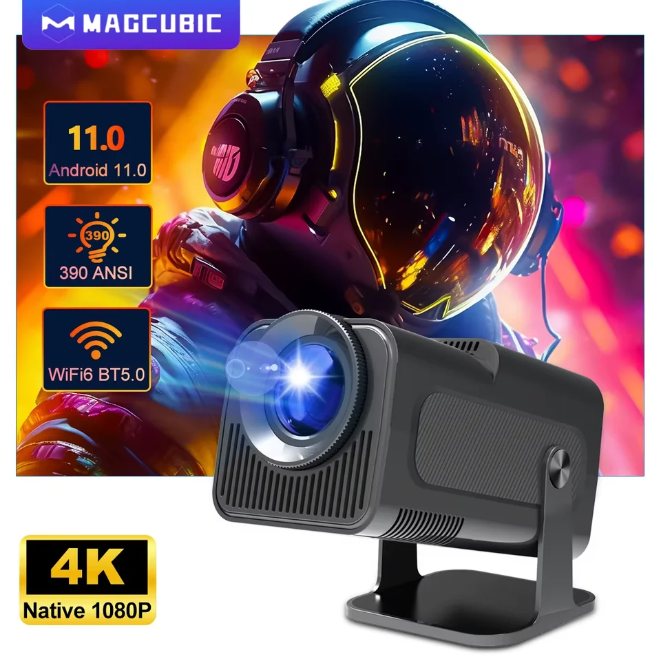 Magcubic 4K Android 11 Projector Native 1080P 390ANSI HY320 Dual