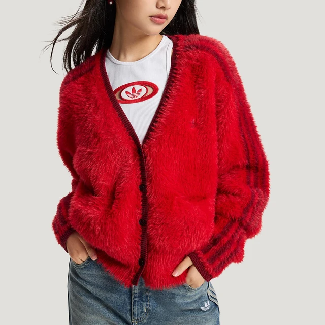 Veste cardigan en tricot peluche à la mode pour femme Adidas Clover authentique KT3171 1