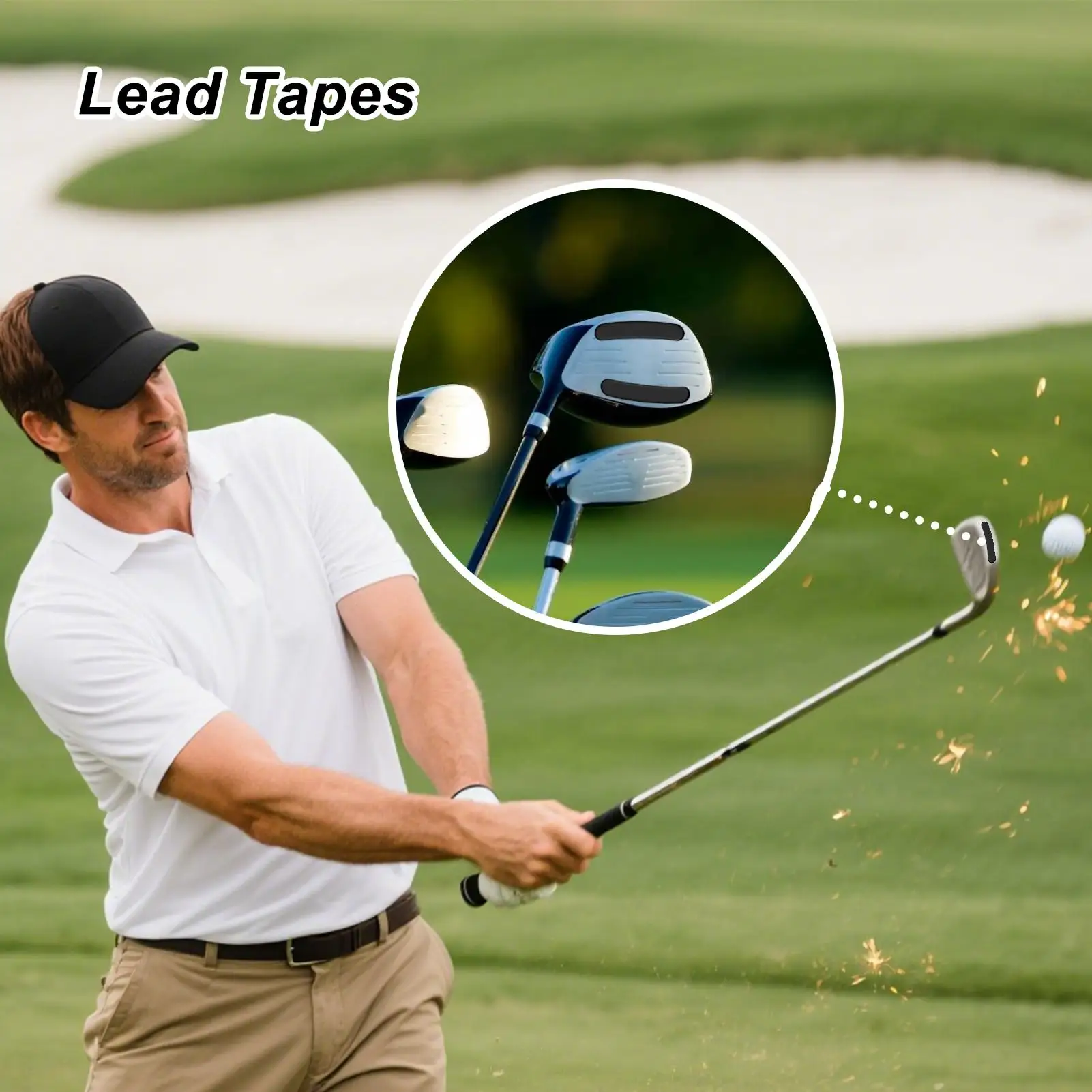 Lead Tape For Golf Clubs High Adhesive Lead Tape 10 Piece High Adhesive Equipment Club Repair Grip For Adjust Weight Swing Ball