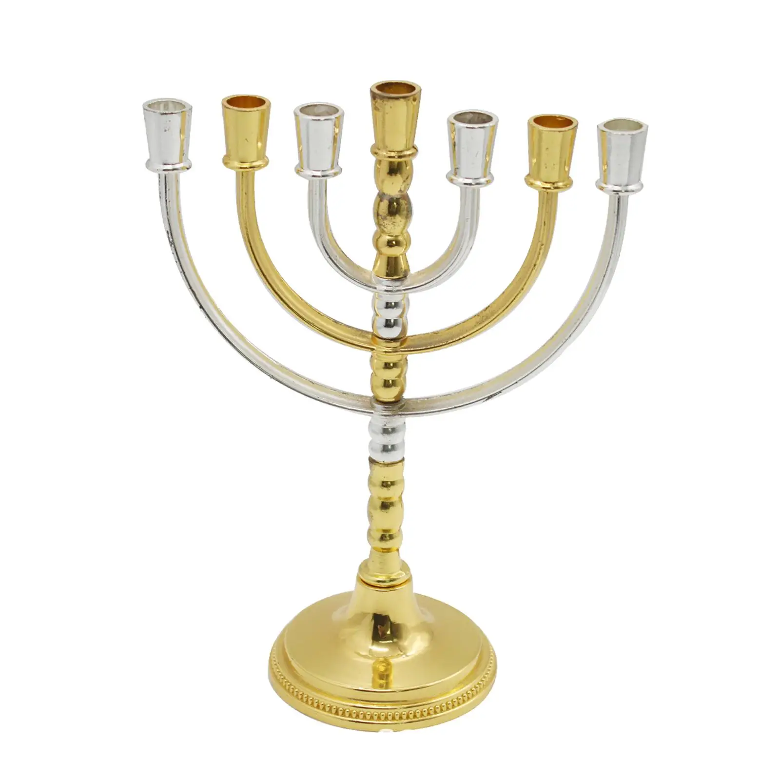 Hanukkah Menorah Candle Stand Candle Holder 7 Branch Menorah for Mantel