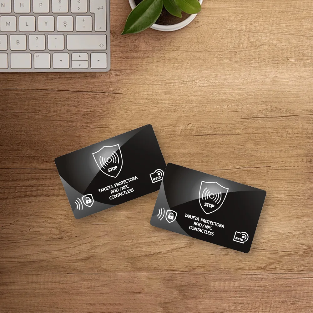 5Pcs RFID 차단 카드 한 장의 카드로 지갑 전체를 보호합니다 NFC 직불 신용 카드 여권 보호기 RFID 카드 차단기