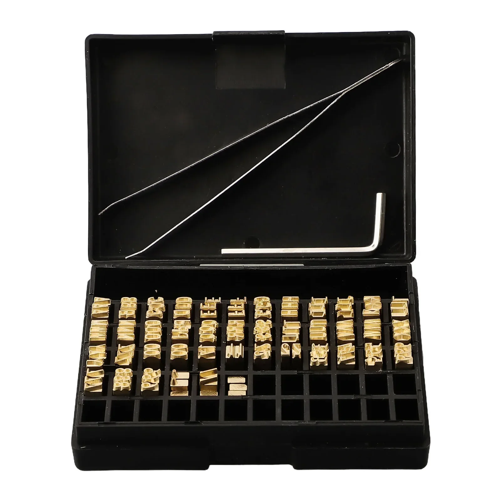 120pcs Coding Machine Word Grain 2*4*15cm Hot Stamp Copper Letters Thermal Ribbon Printing Font Semi-Automatic Tools