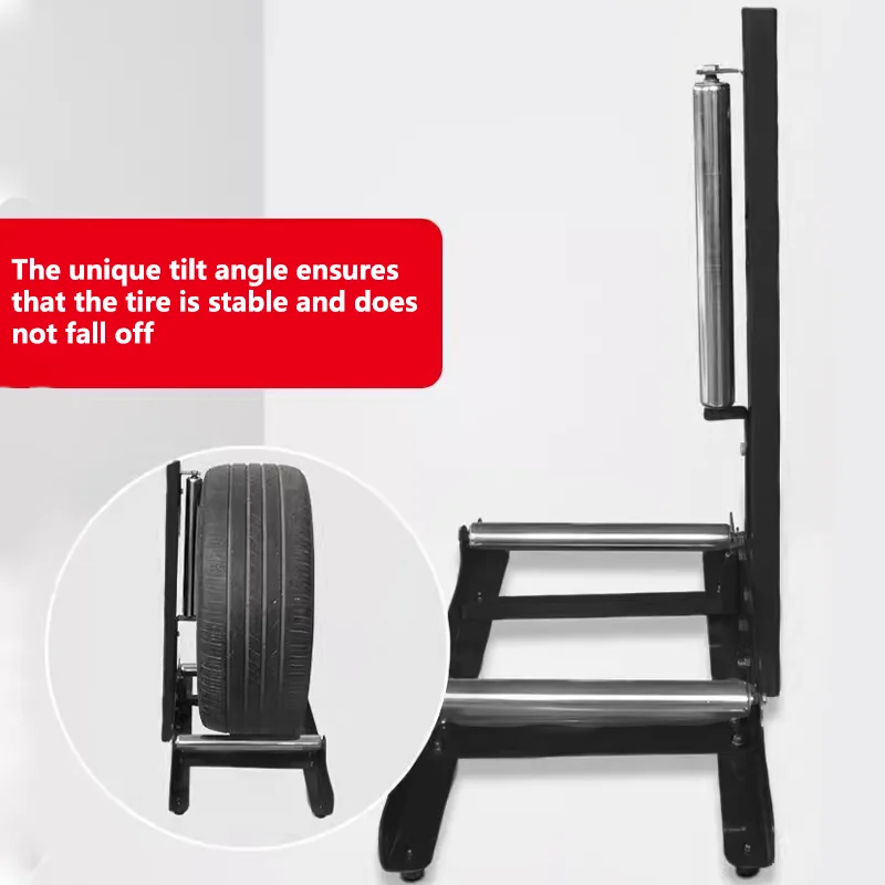 Tire Cleaning Bracket Rim Cleaning and Placement Bracket Roller-Type Tool with Rolling Function Tire Crystal Coating