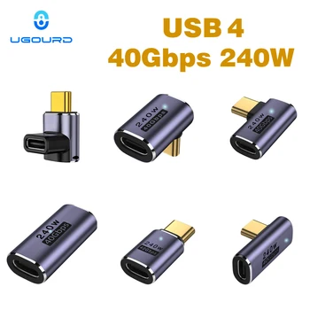 UGOURD USB4 adaptador USB C a USB C Thunderbolt 3/4 40Gbps OTG Cable de extensión adaptador tipo C convertidor macho a hembra para ordenador portátil 1