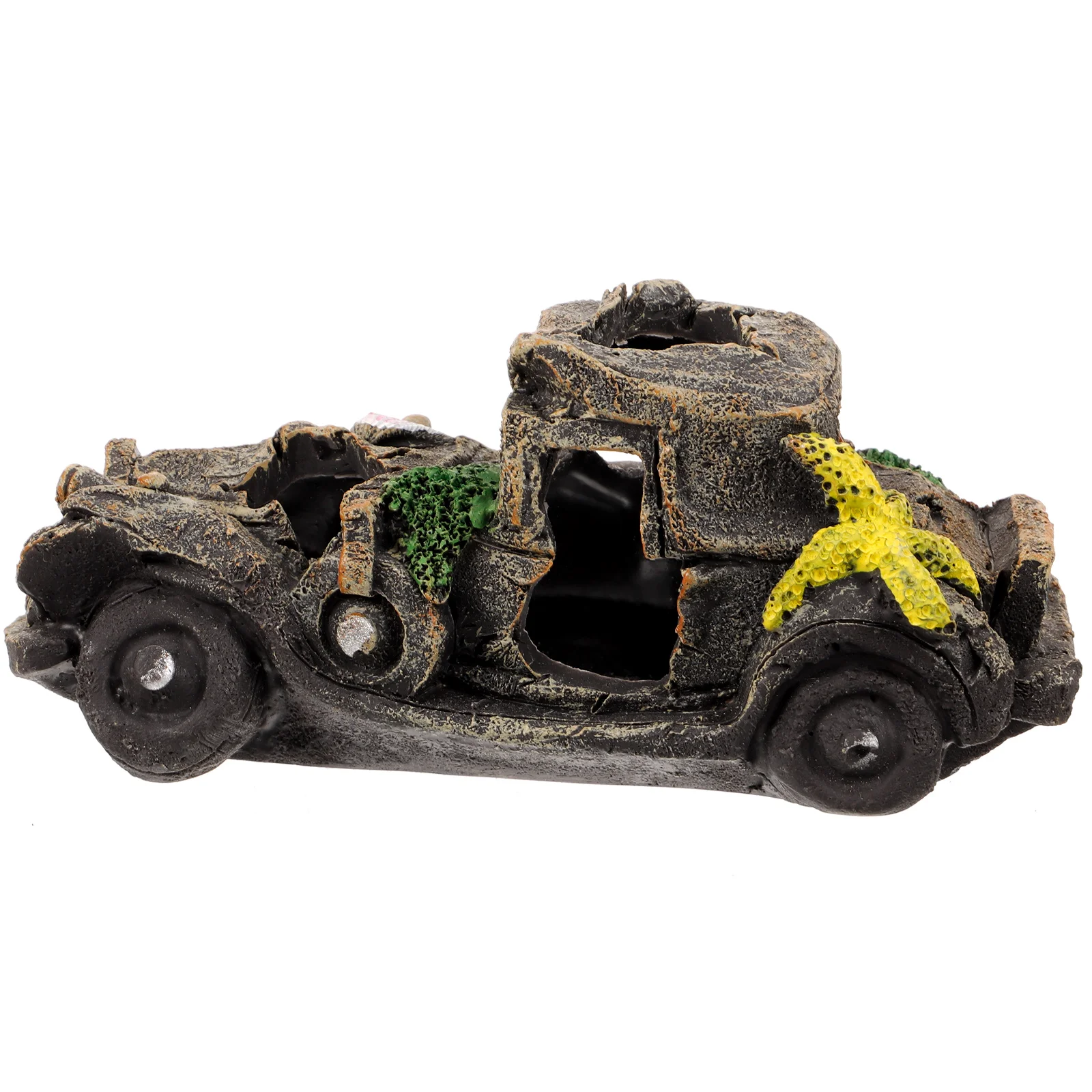 Car Wreck Resin naments Fish Tank Decorations Aquarium Car Decor Betta Fish Cave Large Aquarium Decor Reptile Habitat