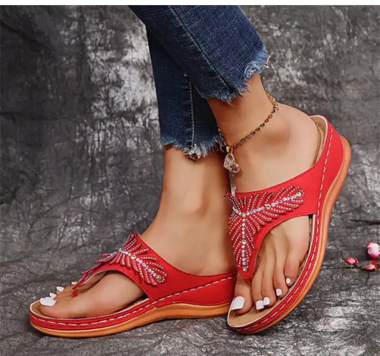 Women Sandals Soft Wedge Heels Sandals Summer Shoes Women Flip Flops Wedges Shoes For Women Summer Footwear Heel Chaussure Femme