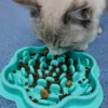 Pet cat and dog gluttony bowl dog slow food cat and dog bowl edible silicone bowl slow food mat anti-knock over neck plate 3