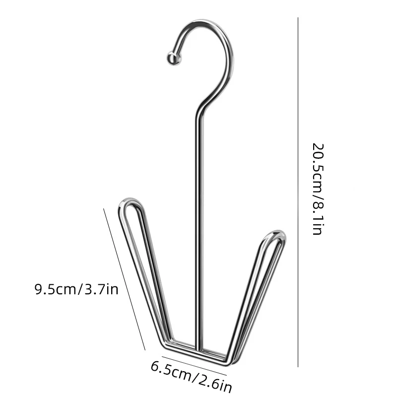 Stainless Steel Shoe Drying Rack Clothes Hanger Hook Organizer Household Space-saving Wardrobe Storage Shoe Drying Holder 6