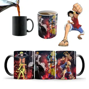 TAZA DE CERAMICA SENSIBLE AL CALOR ONE PIECE LUFFY Y ACE