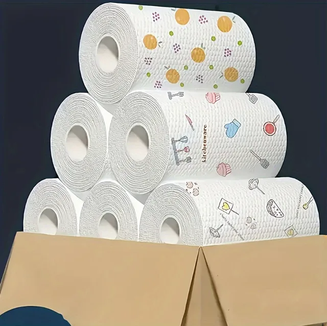 One roll Lazy rag wholesale absorbent thickening kitchen paper dry and wet dual-use oil-free disposable lazy rag 1