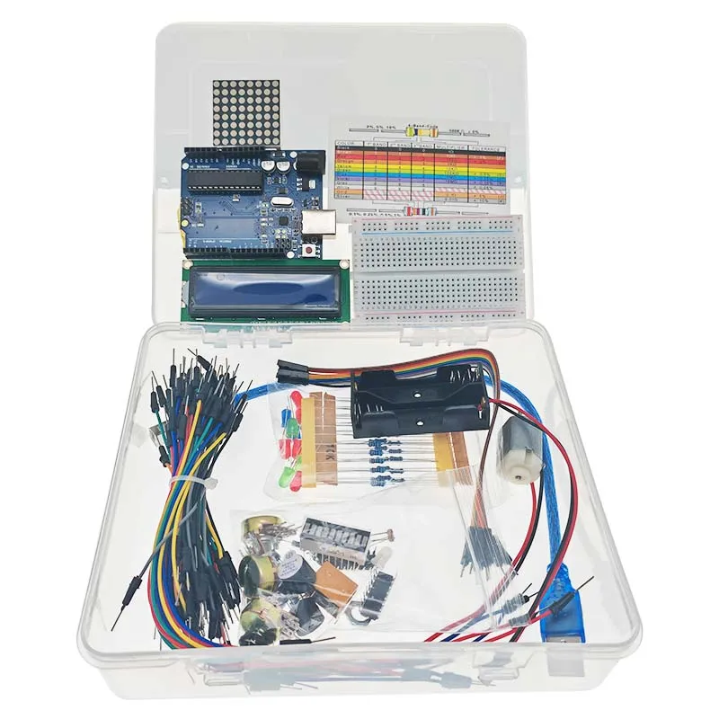 UNO Project Basic Starter Kit  and UNO R3 Compatible with Arduino IDE DIY Electronic Kit