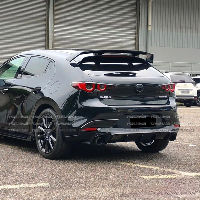 Per Mazda 3 Axela Hatchback 2020-2025, Spoiler Posteriore in ABS Effetto Carbonio, Alettone per Cofano Bagagliaio, Decorazione Auto - Image 4
