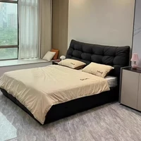 Chambre nordique lit esthétique Unique Double lit De couchage cadre salon Camas De Matrimonio dortoir meubles accessoires 4