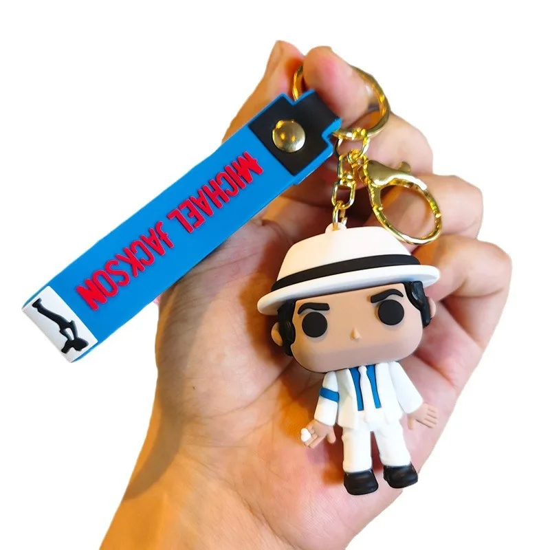 4 Styles King of Dance Jackson Keychain Classic Singer Key Ring Holder Pendant Key Chains Michael Jackson Men's and Women's Gift - Image 5