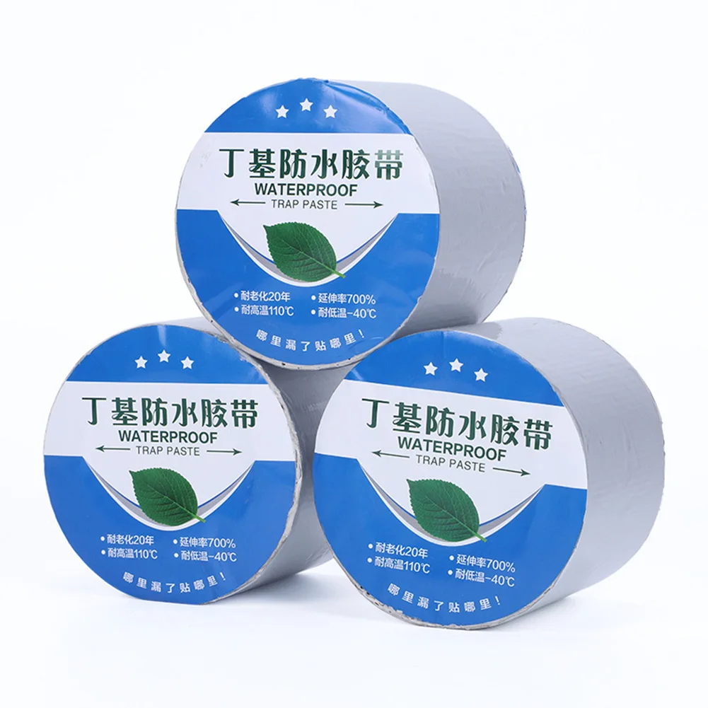 Aluminum Foil Butyl Tape Waterproof Sealant Tape Self Adhesive Butyl Tape Butyl Sealant Tape for Boat and Pipe Sealing