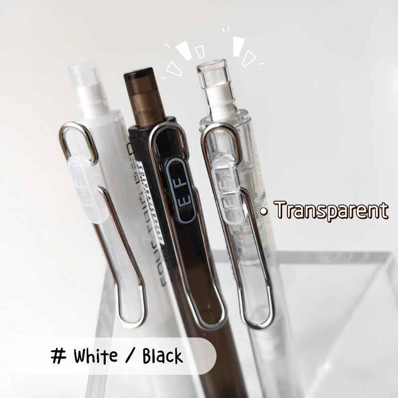 학생용 투명 만년필, EF 펜 포인트, 소프트 터치 펜, 간단한 쓰기 펜, 학교 사무용품, 3PCs/세트