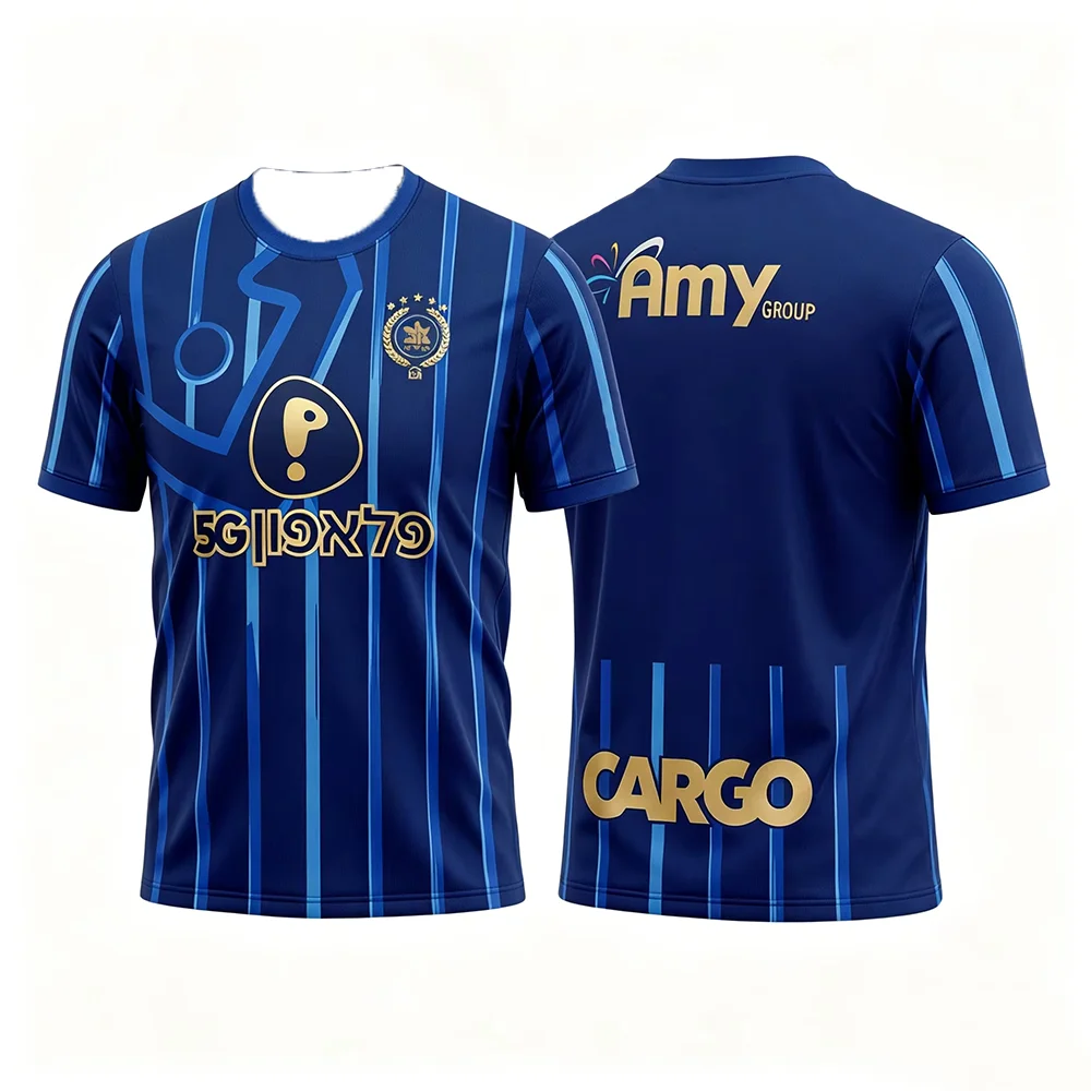 Maccabi Tel Aviv 26-27 Trikot, moderner Trend, Fußballfans, Erwachsene, Kinder, Freizeit-T-Shirt, Sommer, atmungsaktiv, weich, bequem, stilvoll