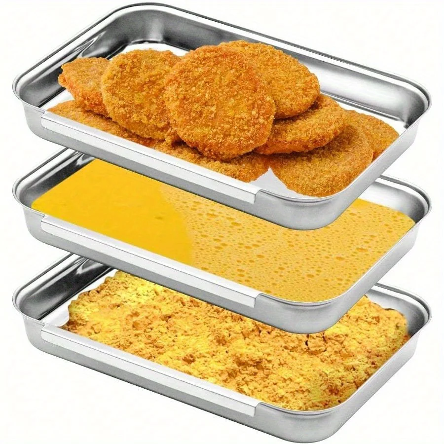 Stainless Steel Breading Trays 1