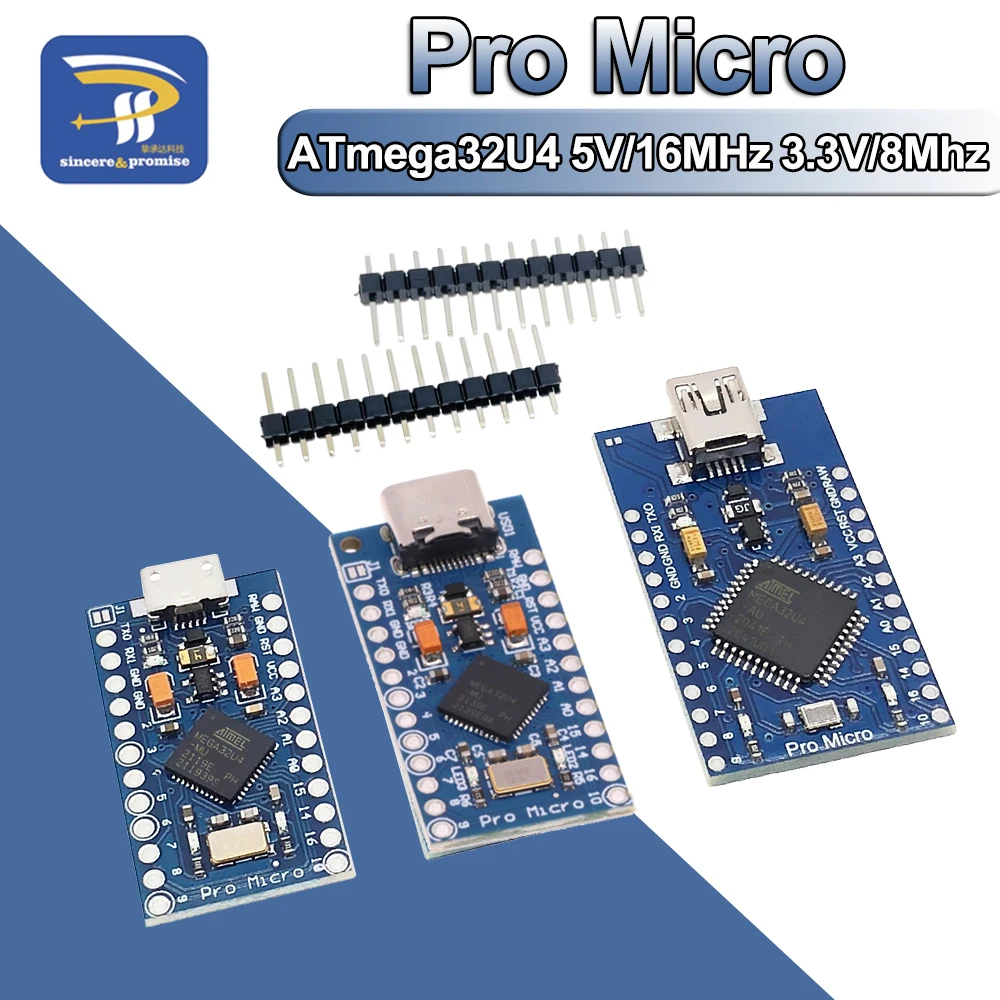 Type-c Mini Pro Micro For Atmega32u4 5v/16mhz 3.3v/8mhz Module With 2 Row Pin Header Interface Board - Integrated Circuits - AliExpress