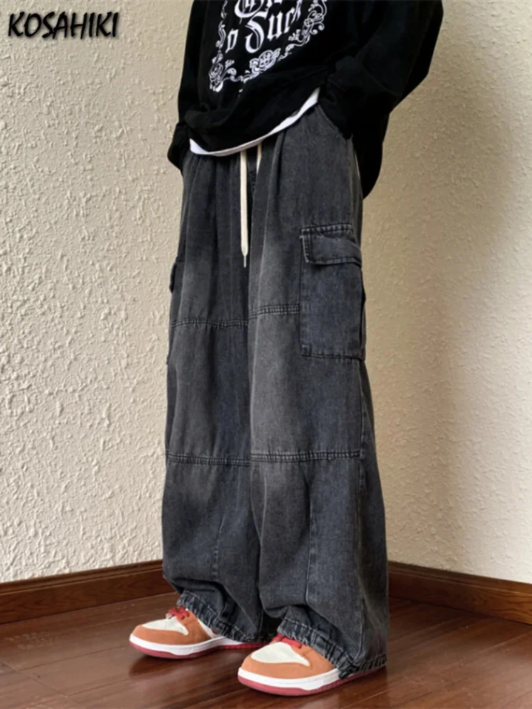 

Y2k Aesthetic Fashion Hip Hop Jean Women Men Pants Vintage Straisht Cargo Trousers Loose Harajuku Streetwear Fashion Pantalons