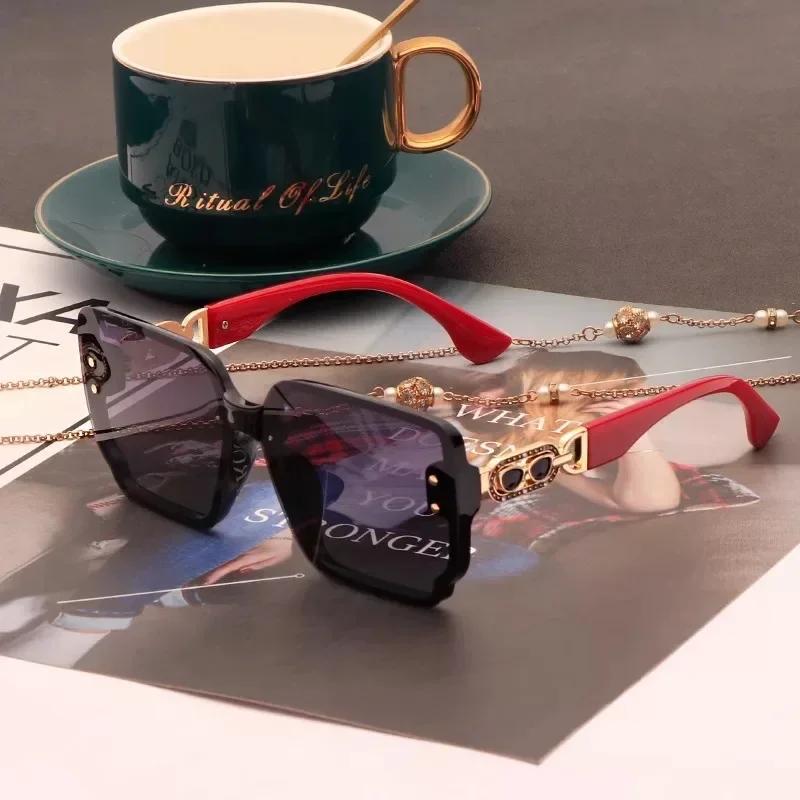Neue Mode Luxus Marke Sungalsses Frauen Übergroßen Klassischen Quadratischen Sonnenbrille Damen Vintage Platz Gafas De Sol UV400 – Detail 2