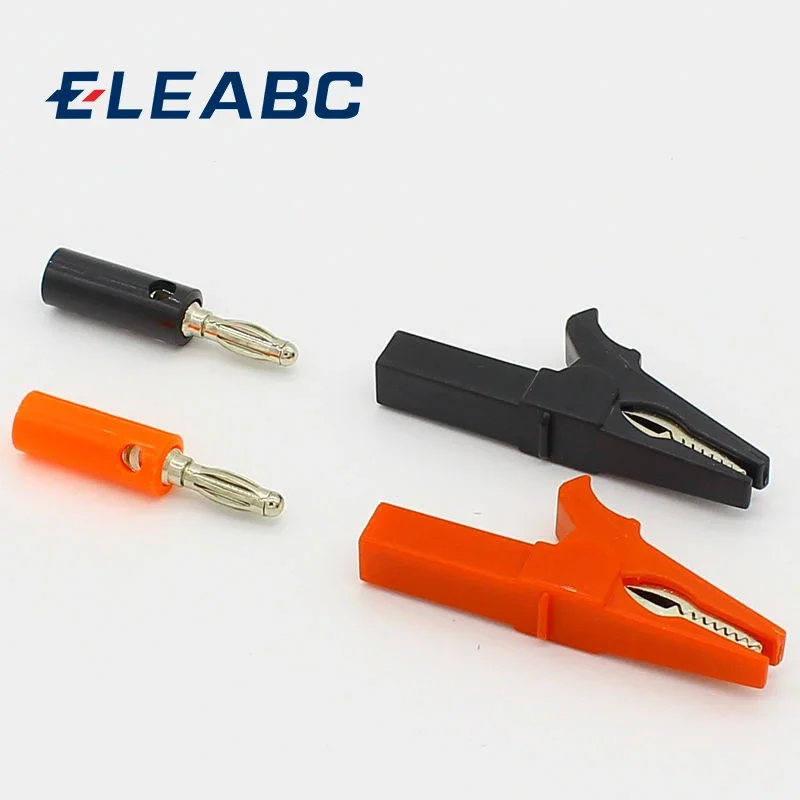 55MM Alligator Clip BANANA PLUG Test Probe 4mm Banana Plug Cable Clips