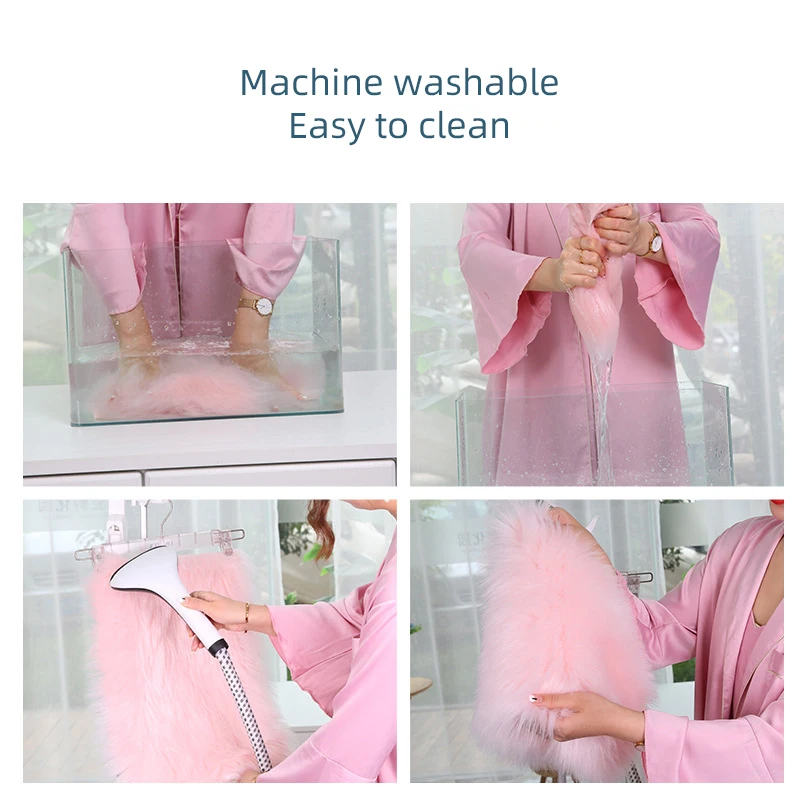 Bubble Kiss Plush Fluffy Carpet Window Booth Clothing Hats Store Faux Fur Rug White Imitation Wool Pad Counter Long Pile Carpet