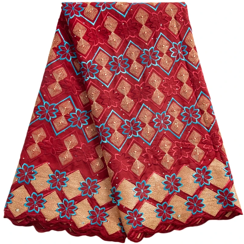 

Kalume Swiss Voile Lace in Switzerland High Quality African Cotton Lace Fabirc with Rainstones for Sewing Evening Dresses F3443