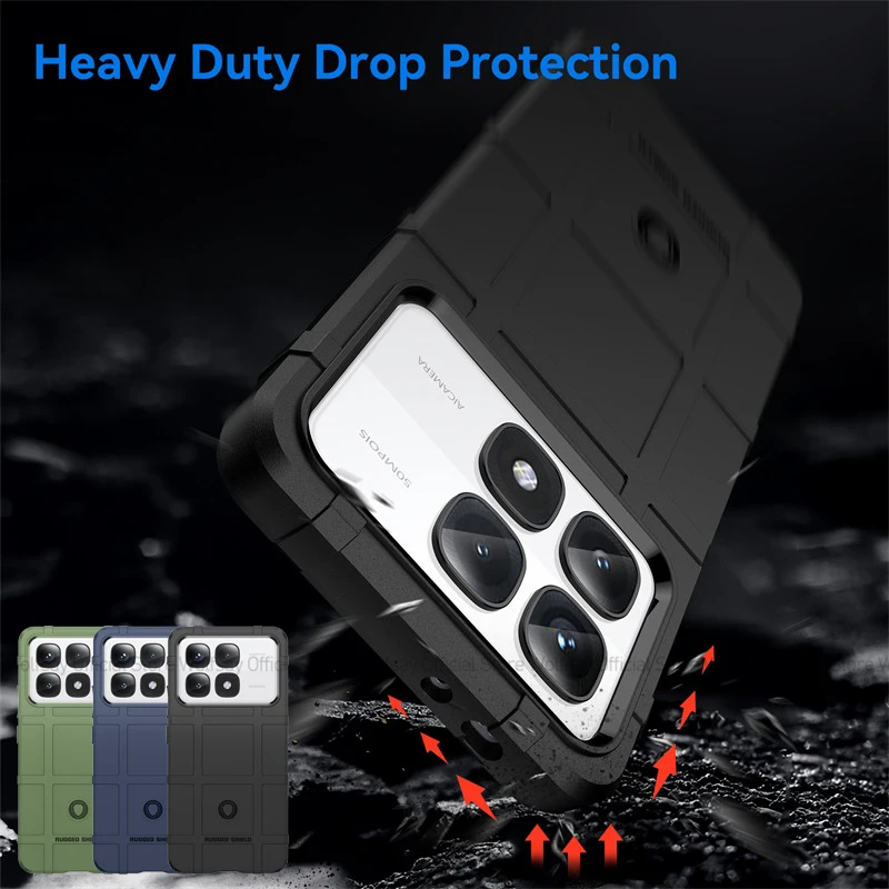 Shockproof Armor Anti-Slip Rubber Phone Case for Xiaomi Redmi K70 Ultra