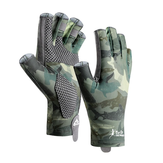 Guantes tácticos de medio dedo para niños, manoplas deportivas de camuflaje  militar, ciclismo al aire libre, escalada, Fitness, Verano - AliExpress