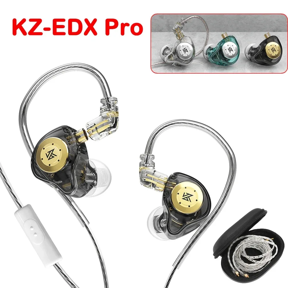 KZ-EDX Pro HIFI Bass Earphones Sport Running 3.5mm Wired In Ear Headphones Stereo Noise Cancelling Headset Earbuds With Mic wired earphones in ear headphones in ear earphones wired headphones