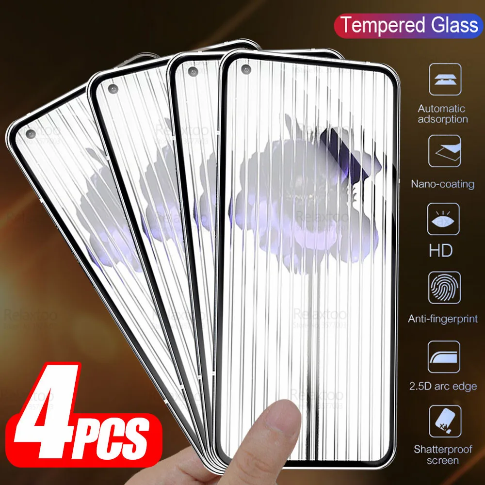 4Pcs Full Cover Tempered Glass For Nothing Phone 1 Protective Glass Phone1 Phone One Phoneone Screen Protector Armor Safety Film