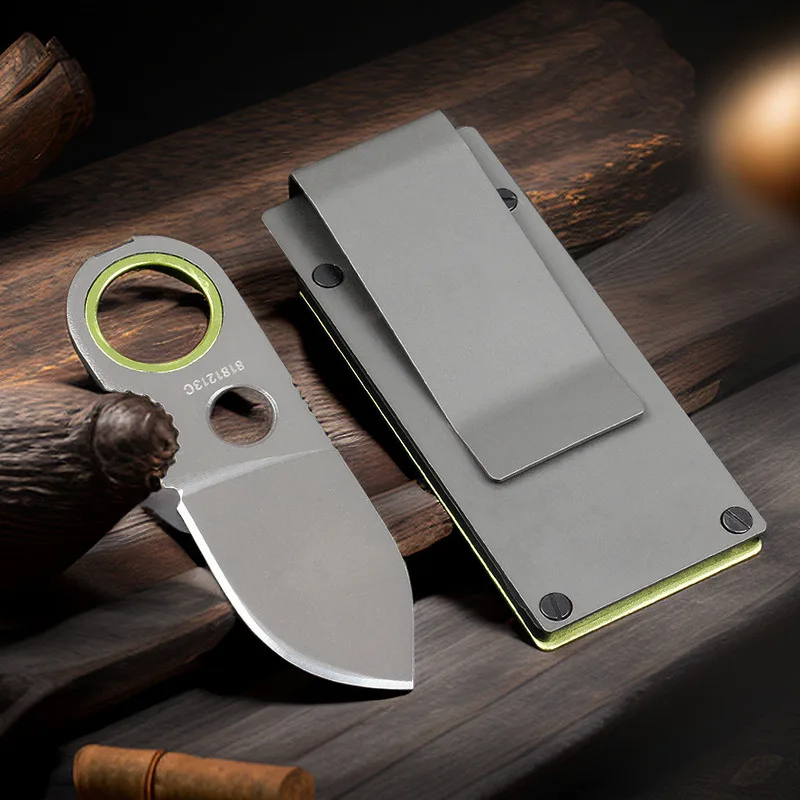 Mini Kitchen Knife Cutting Finger Protector Sheath Fruit Branch BBQ Cutting Tool Full Quality Stainless Steel High Hardness