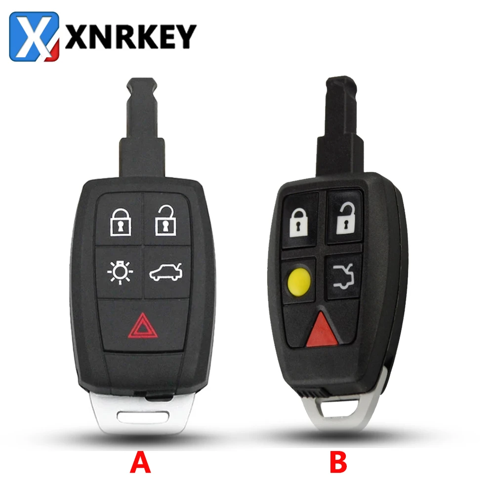 XNRKEY Замена новый стиль Φ 5 кнопок брелок для Volvo C30 C70 XC90 V70 S60 V40 V50 вставка лезвия |
