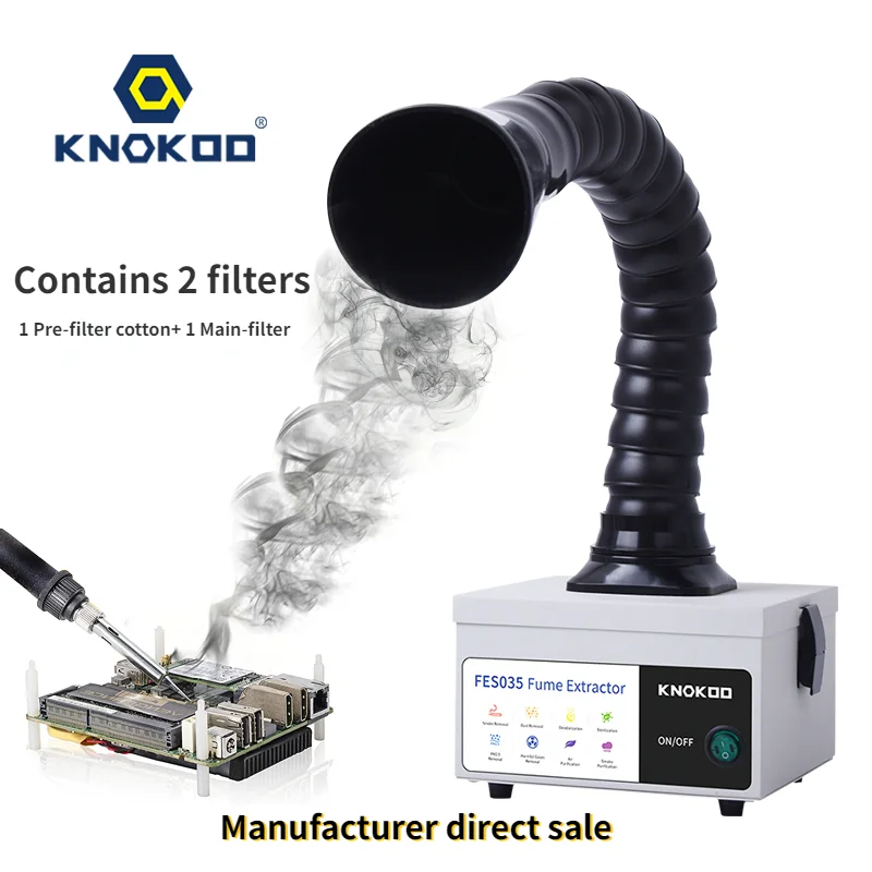 Knokoo 210w Fume Extractor Digital Display Fes200 Gray Color Smoke