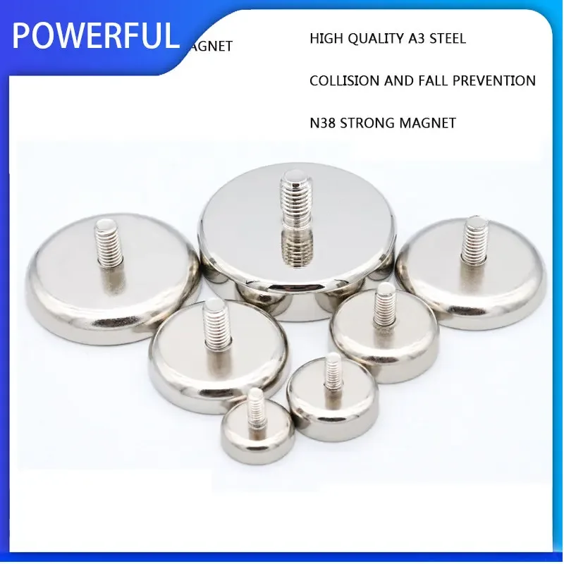Neodymium-Shallow-Pot-Magnets-With-Internal-Thread-Hole-have-a-threaded ...