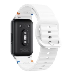 Sport Silicone Strap for Galaxy Fit Smartwatch - Rubber Bracelet Accessory (WS)